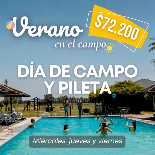 Viernes 13 de Febrero 2026 | DÍA DE CAMPO | ¡Reservá sólo con el 50% de seña!