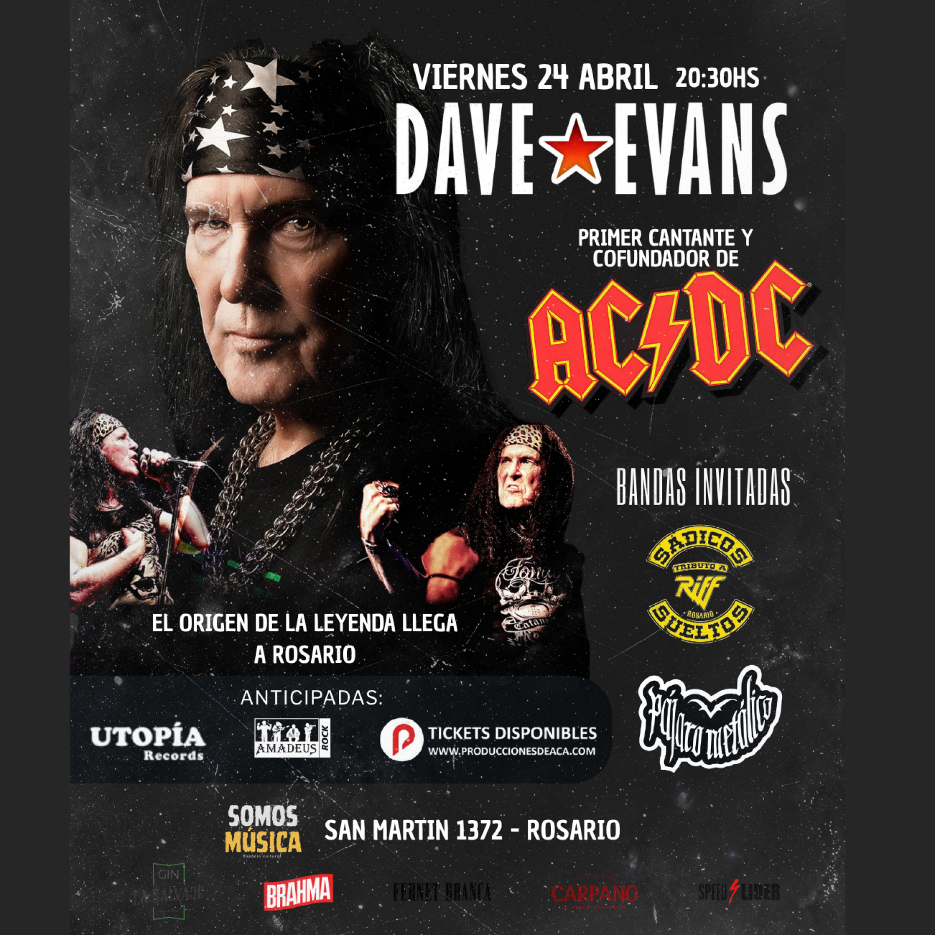 Dave Evans vuelve a Rosario