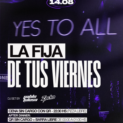 VIERNES DE CLUB ONE - 14 DE AGOSTO