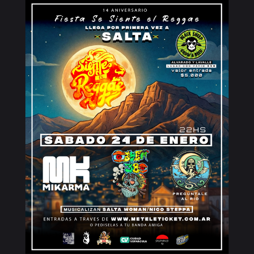 FIESTA SE SIENTE EL REGGAE EN SALTA!!