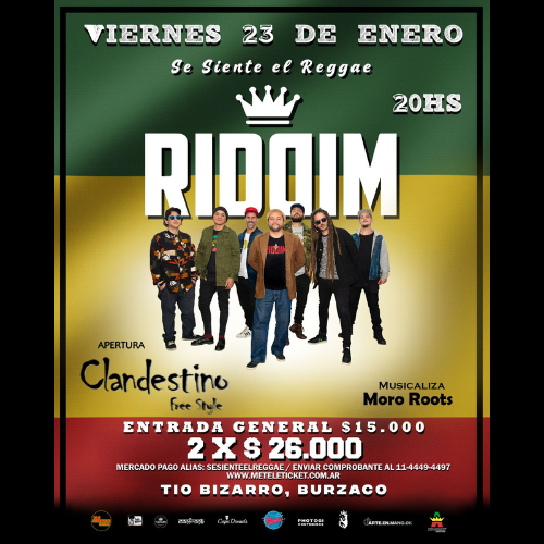 RIDDIM en FIESTA SE SIENTE EL REGGAE