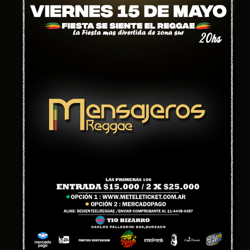 Mensajeros Reggae en Tío Bizarro Burzaco