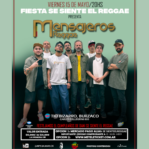 Mensajeros Reggae en Tío Bizarro Burzaco