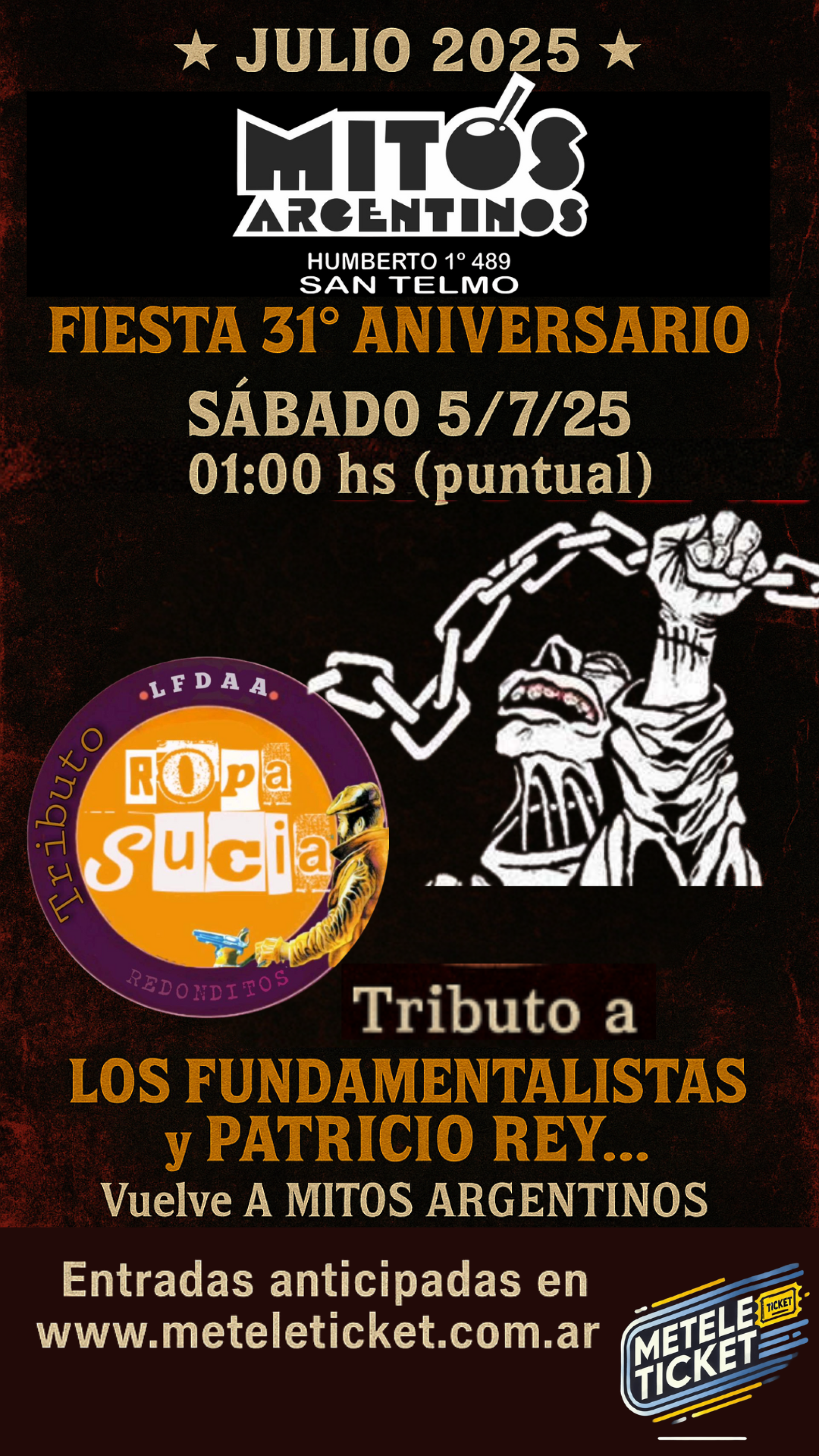 TRIBUTO A LOS FUNDAMENTALISTAS y PATRICIO REY - ROPA SUCIA