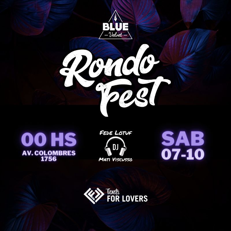 Rondo Fest - Sabado 7 de octubre