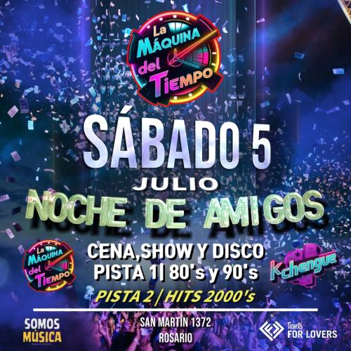 La máquina del tiempo noche de amigos