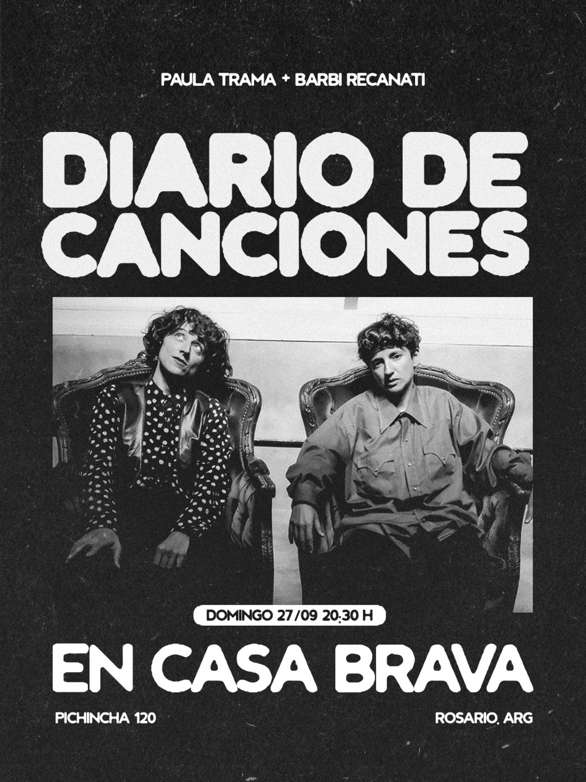 Paula Trama + Barbi Recanati presentan Diario de Canciones