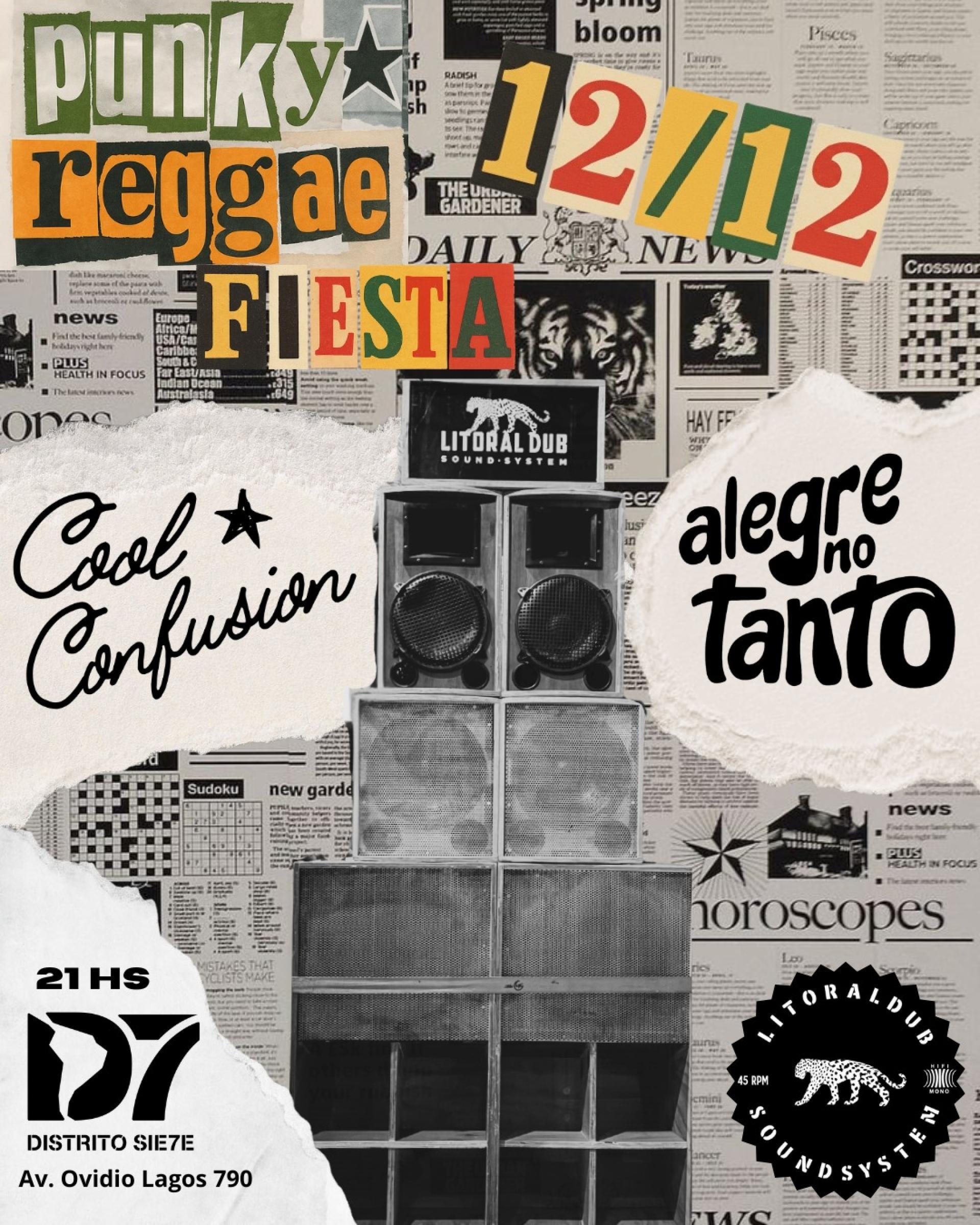 PUNKY REGGAE FEST: COOL CONFUSION + ALEGRE NO TANTO