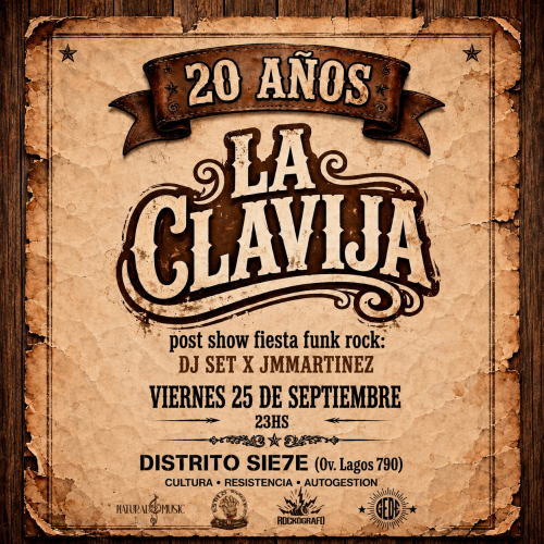 LA CLAVIJA FESTEJA 20 AÑOS EN D7