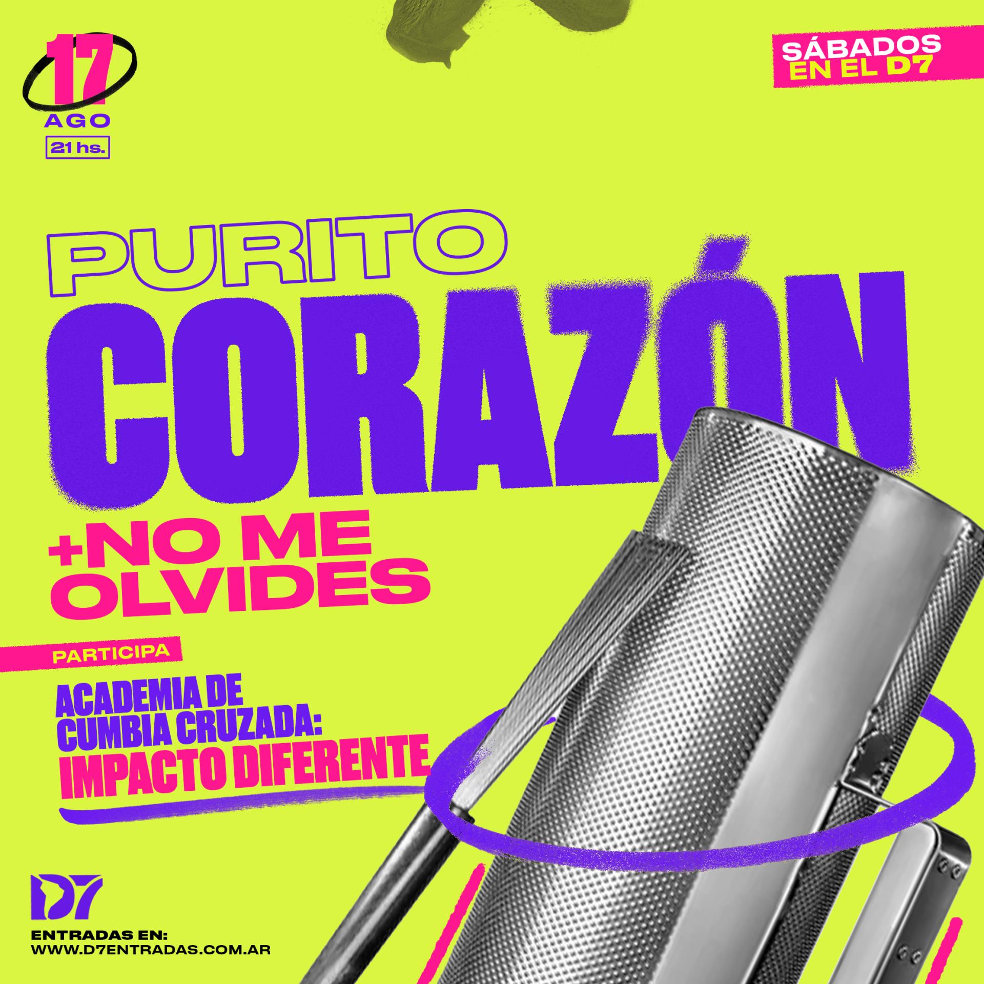 PURITO CORAZÓN + NO ME OLVIDES